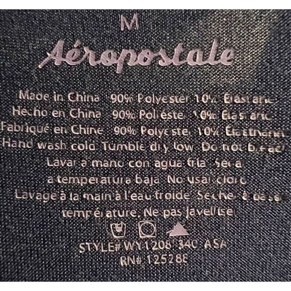 Aeropostale Cropped Short Sleeve T-Short With Gold Writing - Picture 3 of 4